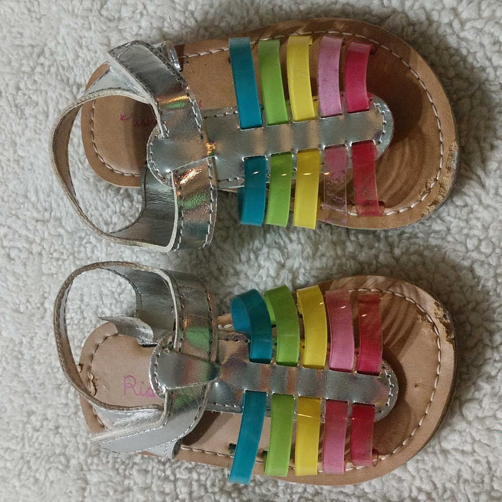 5/$15 Baby Girl Rainbow Sandals Size 5